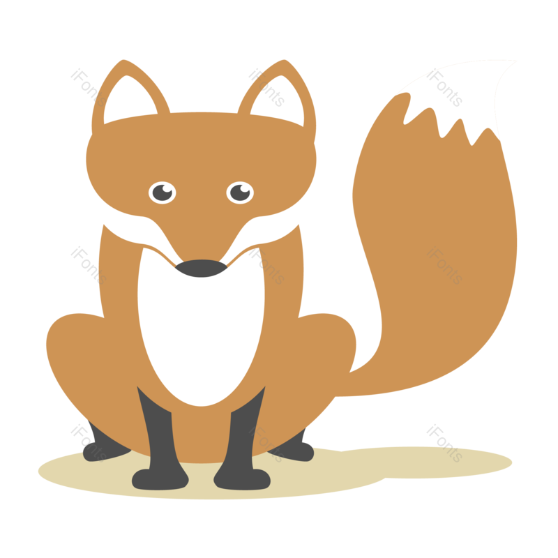 卡通图片,动物插画元素,狐狸PNG,动物免抠素材